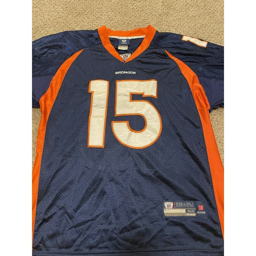 Authentic Denver Broncos #15 Tim Tebow Vintage NFL Football Jersey Mens Size 52 - Picture 6 of 6
